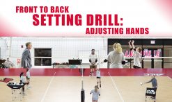 Back setting volleyball drill