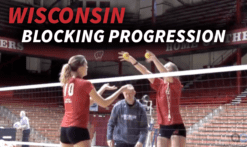 Wisconsin Volleyball Kelly Sheffield blocking progression drill