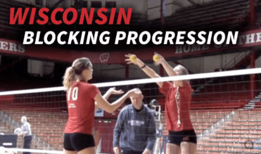 Wisconsin Volleyball Kelly Sheffield blocking progression drill