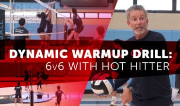 Dynamic volleyball warmup drill