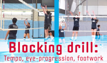 Volleyball blocking drill