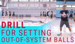 Setting an out of system ball in volleyball