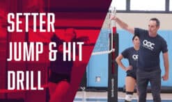 Volleyball setter attack drill