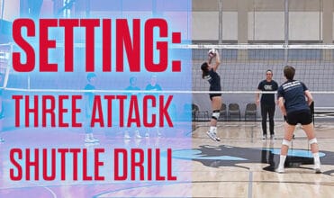 Setting attack volleyball drill