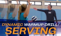 Dynamic volleyball warmup drill