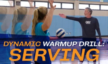 Dynamic volleyball warmup drill